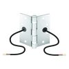 Bisagra de Transferencia Eléctrica SD-H412 / 12-24 VAC/VDC / 4 Hilos 28AWG / Acero Resistente a Vandalismo / Transferencia de Energía y Datos / Reemplazo de Bisagra Estándar
