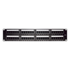 Panel de Parcheo de Impacto (110) UTP de 48 Puertos Cat5e 19 Pulgadas (48.26 cm), 2U con Barra para Organizar Cable
