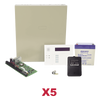 Kit de 5 paneles de alarma híbridos con teclado 6160RF, transformador y batería, ampliables a 48 zonas