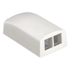 Caja de Montaje en Superficie, Para 2 Módulos Keystone, Color Blanco Mate