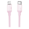 Cable USB-C a Lightning / Certificado MFi / 1 Metro / Adecuado para iPhone, iPad, iPod / Carga Rápida PD 20W /  Sincronización de Datos de hasta 480 Mbps / Goma de Silicona y  TPE. / Suave al Tacto / Color Pink