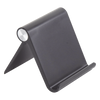 Soporte de Escritorio  para Teléfono Celular / Ajustable de 0° a 100° / Goma Antiarañazos / Antideslizante / Amplia Compatibilidad con dispositivos de 4'' a 7.9'' / Plegable / ABS / Color Negro