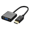 Convertidor DP Macho a VGA Hembra (Negro).