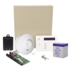 Kit de panel de intrusión de 48 zonas con 2 detectores de humo inalámbricos incluidos, 3 particiones y carga/descarga por Internet