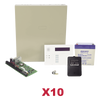 Kit de 10 paneles de alarma híbridos con teclado 6160RF, transformador y batería, ampliables a 48 zonas