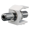 Módulo Acoplador Estéreo de 3.5 mm (1/8 Pulgadas), Tipo Keystone, de Paso, Color Blanco Mate