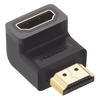Adaptador HDMI de 90 Grados Macho a Hembra / Hacia Abajo / HDMI 2.0 4K@60Hz / Proporciona Flexibilidad Sin Doblar los Cables HDMI