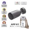 Cámara IP Inalámbrica Con Batería Recargable (Cero Cables) / 2K (3 Megapixel) / Micro SD / Detección Humana / Colores en Oscuridad / Sirena y Estrobo / 15 Mts IR / 15 Mts Luz Blanca / Exterior