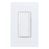 Interruptor inalámbrico on/off Maestro Wireless de 8 A para iluminación y ventiladores de 1/10 HP, 120-277 V, no requiere neutro, compatible con hub Vive, color blanco