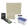 Kit de panel de alarma con teclado alfanumérico, batería de respaldo, transformador y gabinete