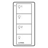 Control remoto inalámbrico Pico de 4 botones para 2 grupos de carga, sin cableado, multi-sistema Lutron