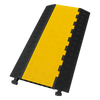 Protector de Cable de 3 Canales / Base de Goma y Tapa de Plástico / Tamaño del Canal 56x55MM / Capacidad de Carga 6.1 Toneladas / Longitud 90 cm / Ancho del Contorno 50 cm / Altura 7.5 cm / Color Amarillo-Negro / Material Hule