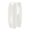 Aislador Blanco de Esquina para Cercos Eléctricos / 18 kV / Resinas Vírgenes / Resistencia 7.5-10.2 kg / Anti UV / 66 mm x 31.6 mm