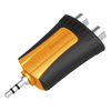 Conector Estéreo | 3.5 mm - 2 x conector Hembra RCA | Adaptador de Carcasa de Plástico