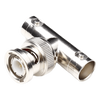 Adaptador en T para 75 Ohm de Conector BNC Macho a Doble BNC Hembra, Níquel/ Oro/ Teflón.