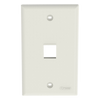 Placa de Pared Vertical, Salida Para 1 Puerto Keystone, Color Blanco Mate