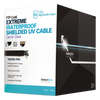 Bobina de 152.5 Metros (500 Pies) Cat6+ Calibre 23 Exterior Blindado Tipo FTP Para Climas Extremos, UL Para Aplicaciones de Video Vigilancia y Redes de Datos. Para Uso en Intemperie.