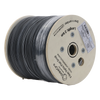 Carrete de 2 km de Fibra Óptica Drop Plana, Interior/Exterior G.657A2 Monomodo de 2 Hilos (Bifibra), Dieléctrica, Forro Negro, (No Soporta Conectores Mecánicos)