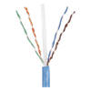 Bobina de Cable UTP 305 Metros (1000 Pies) de Cobre, PanNet, Azul, Categoría 5e (24 AWG), PVC (CM), de 4 Pares