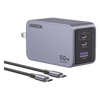 Cargador de 100W serie Nexode Pro | 3 Puertos de Carga Rápida | 2 USB-C | 1 USB-A | Tecnología GaNInfinity | PD3.1 de 100W / QC4.0 | Tecnología de Protección Térmica | Optimiza la Carga | Caja de Aluminio | Incluye Cable