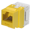 Conector Jack Estilo 110 (de Impacto), Tipo Keystone, Categoría 6, de 8 Posiciones y 8 Cables, Color Amarillo