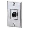 Placa de Pared Telefónica, Salida de 1 Puerto Keystone, Con Jack Cat5e Estilo TP, de Acero Inoxidable