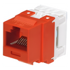 Conector Jack Estilo 110 (de Impacto), Tipo Keystone, Categoría 6, de 8 Posiciones y 8 Cables, Color Rojo