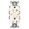 Contacto GFCI Claro 15 A/125 V con autoprueba y protección contra manipulación, color biscuit