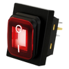 Interruptor tipo Switch con Led Color Rojo / IP65 / Diseño Industrial / NO, COM, NC / Terminales tipo F1