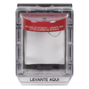 Cubierta Protectora de Policarbonato Serie Stopper IIÆ, Con Bocina, Con Espaciador, Montaje Empotrado, Etiqueta en Español, IP54