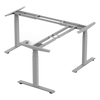 Base de Escritorio Motorizado Profesional Tipo L (3 Columnas) / Altura Ajustable 60-125cm / Estructura Estable / Funcionamiento Suave / 4 Preset de Posiciones / Color Gris / Soporta hasta 150Kg de carga