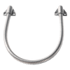 Loop Pasacable Color Plateado para Puertas / Acero Inoxidable / Ideal para Control de Acceso / Tapas de Plástico