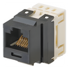 Conector Jack Estilo 110 (de Impacto), Tipo Keystone, Categoría 6, de 8 Posiciones y 8 Cables, Color Negro