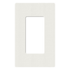 Placa de pared Claro de 1 espacio para dimmers y apagadores Lutron, acabado satín Architectural White