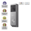 Doorbell de Batería Recargable con Transformador de 5Vcc o Panel Solar (Incluye Panel) / 3 megapíxel / Doble Lente / Protección IP65 / Audio de Dos Vías