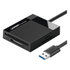 Lector de Tarjetas USB-A 3.0  a CompactFlash (CF)/ MemoryStick (MS)/ TransFlash (TF)/ SecureDigital (SD) | 4 en 1 | 5Gbps | Hasta 2TB | Soporta Windows/Mac OS/Linux/Android | Lectura de tarjetas simultánea | Cable de 15cm.
