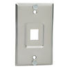 Placa de Pared Telefónica, Salida de 1 Puerto Keystone, de Acero Inoxidable