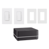 Kit de control de iluminación RA2 Select con repetidor principal, atenuador de 600 W, interruptor de 8 A y dos placas Claro, control desde la app Lutron y asistentes de voz