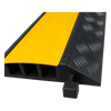 Protector de Cable de 3 Canales / Base de Goma y Tapa de Plástico / Tamaño del Canal 30x30mm / Capacidad de Carga 5 Toneladas / Longitud 90 cm / Ancho del Contorno 50 cm / Altura 4.5 cm / Color Amarillo-Negro / Material Hule