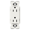 Receptáculo dúplex Claro 15 A 125 V, apertura tipo decorador, acabado satín Architectural White