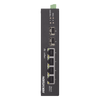 Switch Industrial No Administrable Gigabit / 3 Puertos Gigabit PoE+ (30 W) + 1 Puerto Gigabit PoE++ (60 W) / 2 Puertos SFP / 65 W Total / 48 a 57 VCD / Ideal para Proyectos / 300 Metros de Distancia