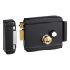 Cerradura Eléctrica con Botón de Salida / Incluye Llave  / Exterior / Izquierda / Color Negro