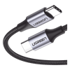 Cable USB-C a USB-C | 1 Metro (3.28 Pies) | Transferencia de Datos de 480 Mbps | Carga Rápida de Hasta 60W | QC 4.0/3.0/2.0 | PD3.0 | FPC | AFC | Protección Integrada | Caja de Aluminio | Nylon Trenzado | Color Negro