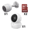 Kit de cámaras WiFi / Incluye 1 pieza CS/H6C/5MP  Para Uso en Interior / 1 pieza CS-H3C Para Uso en Exterior / 1 PZA Micro SD HS-TF-E1/32G / Detección de Movimiento / Notificaciones Instantáneas