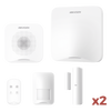 (AX HOME) KIT de Alarma AX HOME / Incluye: 1 Hub con batería de respaldo / 1 Llavero / 1 PIR / 2 Contactos Magnéticos / 1 Sirena / Wi-Fi / 3G/4G / Compatible con Hik-Connect P2P y Hik-Partner PRO