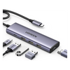HUB USB-C (Docking Station) 5 en 1 | HDMI 2.0 4K@30Hz | 3 USB-A 3.0 (5Gbps) | USB-C PD Carga 100W | Potente Disipación de Calor | Chip de Ultima Generación | Cable de Nylon Trenzado de 25 cm | Carcasa de Aluminio.