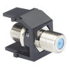 Módulo Acoplador Coaxial Tipo F, Keystone, de 75 Ohms, 3.0 GHz, Color Negro