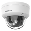 Domo IP 4 Megapixel / Lente 2.8 mm / Dual Light (30 mts IR + 30 mts Luz Blanca) / Micrófono Integrado / Antivandálico IK08 / Motion Detection 2.0 / Exterior IP67 / H.265 / PoE / ONVIF / Micro SD