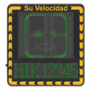 Display LED para Control de Velocidad Exterior / Distancia Visible de 100 m / LED de Alta Luminosidad y Bajo Consumo / Visualización de Velocidad con Código de Colores / IP66 / Conectividad Wi-Fi y Ethernet / Compatible con TCP/IP, HTTP, DHC