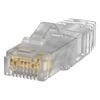 Plug RJ45 Cat6A, Para Cable UTP de Calibre 26 AWG, Chapado en Oro de 50 Micras, Paquete de 100 Piezas